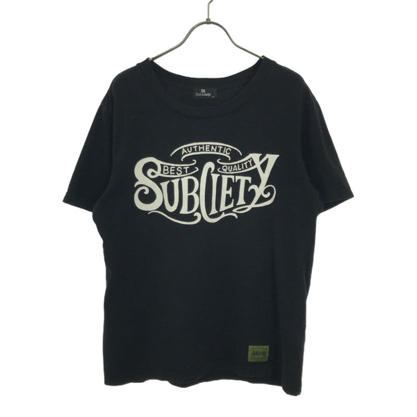 サブサエティ プリント 半袖 Tシャツ M ブラック Subciety メンズ