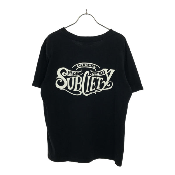 サブサエティ プリント 半袖 Tシャツ M ブラック Subciety メンズ