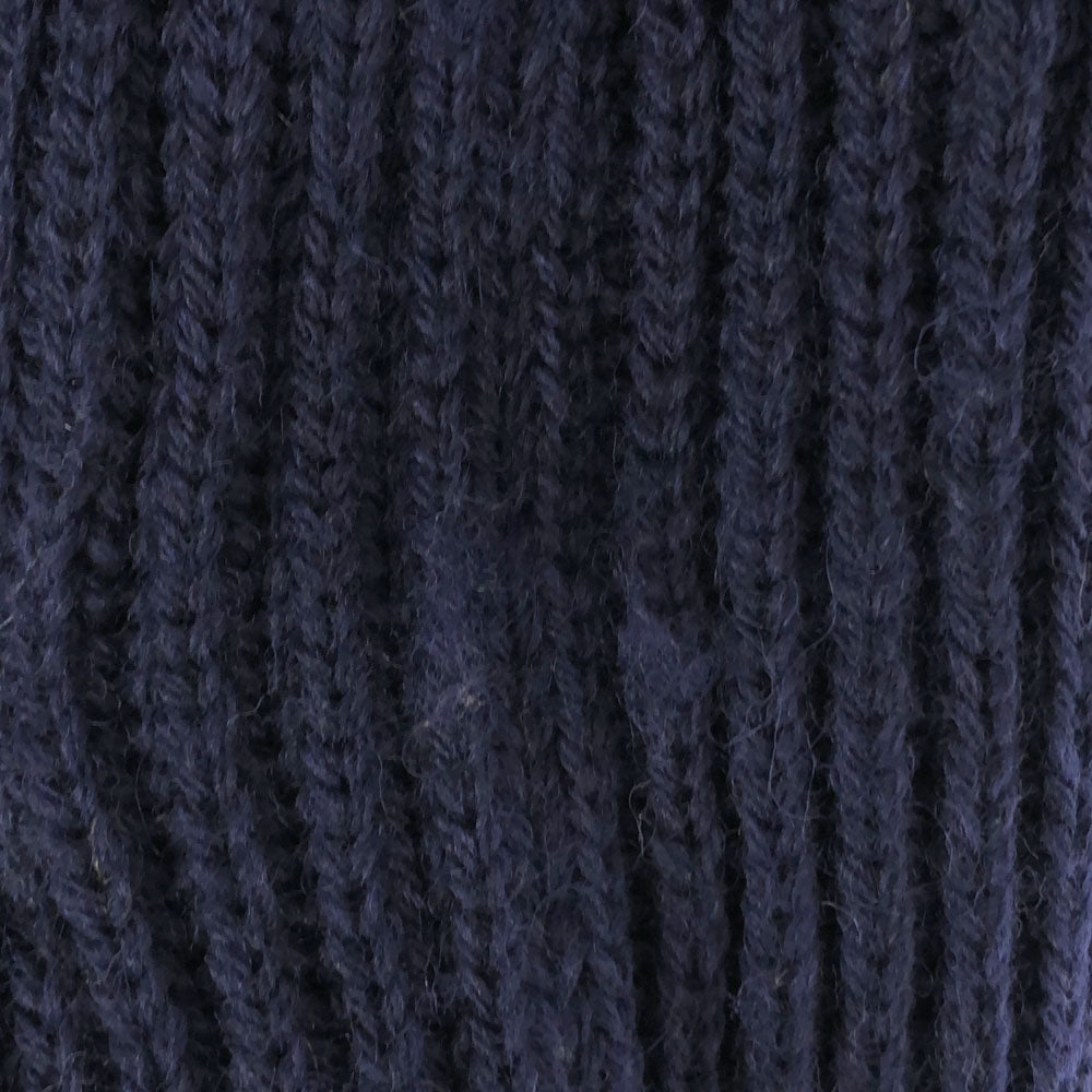 ジェームス シャルロット イギリス製 ウール 長袖 ショールカラー ニットカーディガン 32 ネイビー レディース