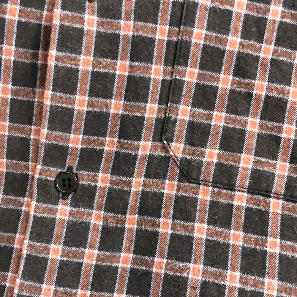 アニエスべーオム 日本製 チェック柄 長袖 シャツ 1 ブラック系 agnes b. homme メンズ