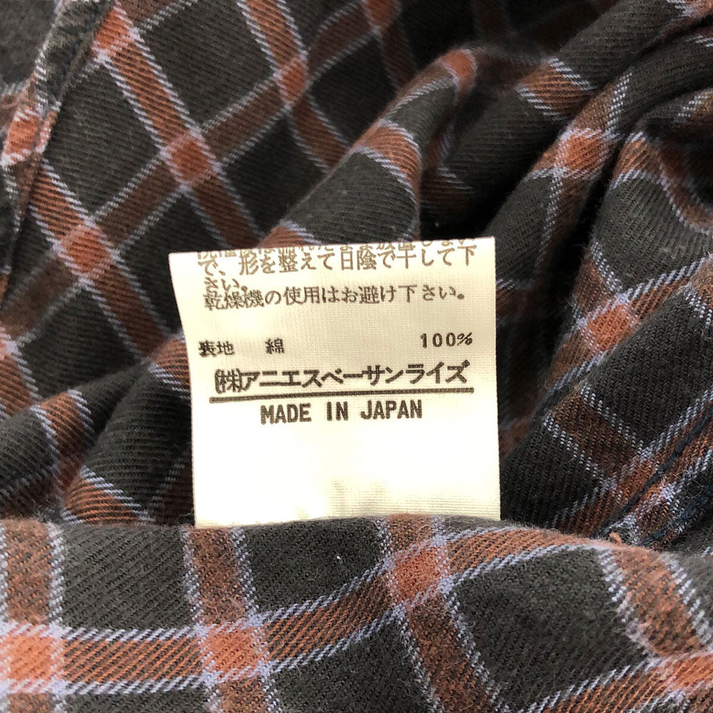 アニエスべーオム 日本製 チェック柄 長袖 シャツ 1 ブラック系 agnes b. homme メンズ