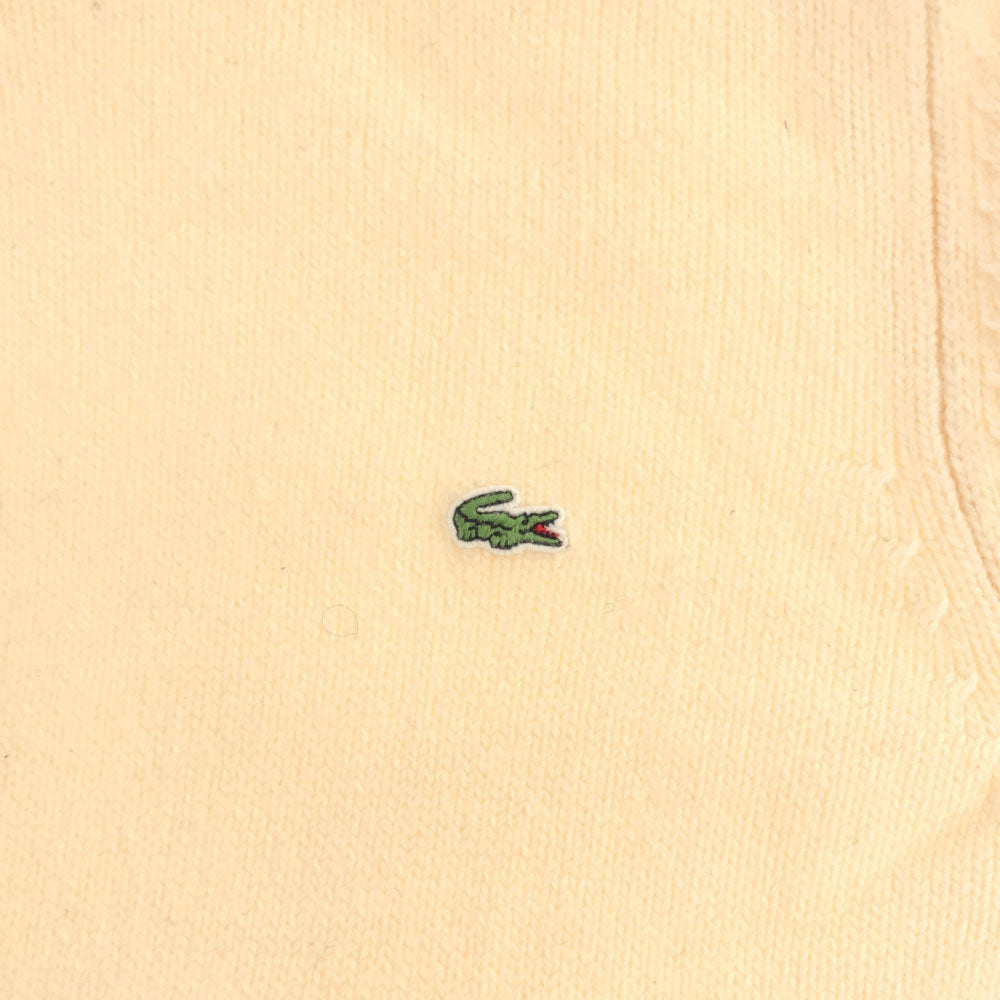 ラコステ ウール ロゴ刺繍 長袖 タートルネック ニット 38 オフホワイト LACOSTE セーター レディース