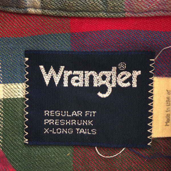 ラングラー 80s USA製 チェック柄 長袖 ウエスタンシャツ Wrangler オールド ヴィンテージ メンズ