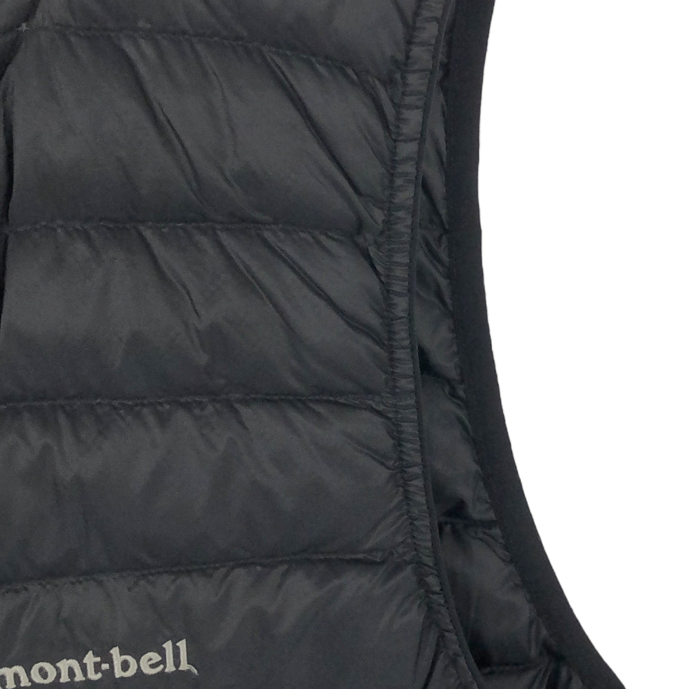 モンベル ダウンベスト M ブラック mont-bell アウトドア ノーカラー メンズ