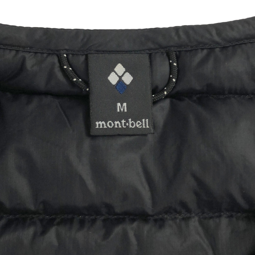 モンベル ダウンベスト M ブラック mont-bell アウトドア ノーカラー メンズ