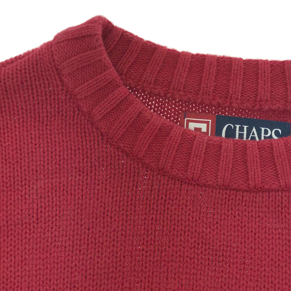 チャップス 長袖 セーター M レッド CHAPS ニット メンズ