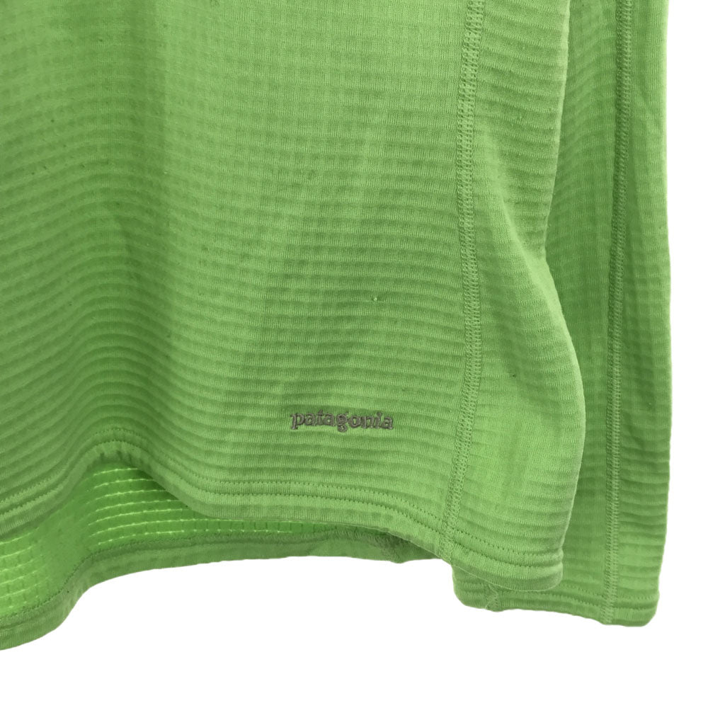 patagonia パタゴニア USA製 ハーフジップ アウトドアジャケット M ライトグリーン レディース