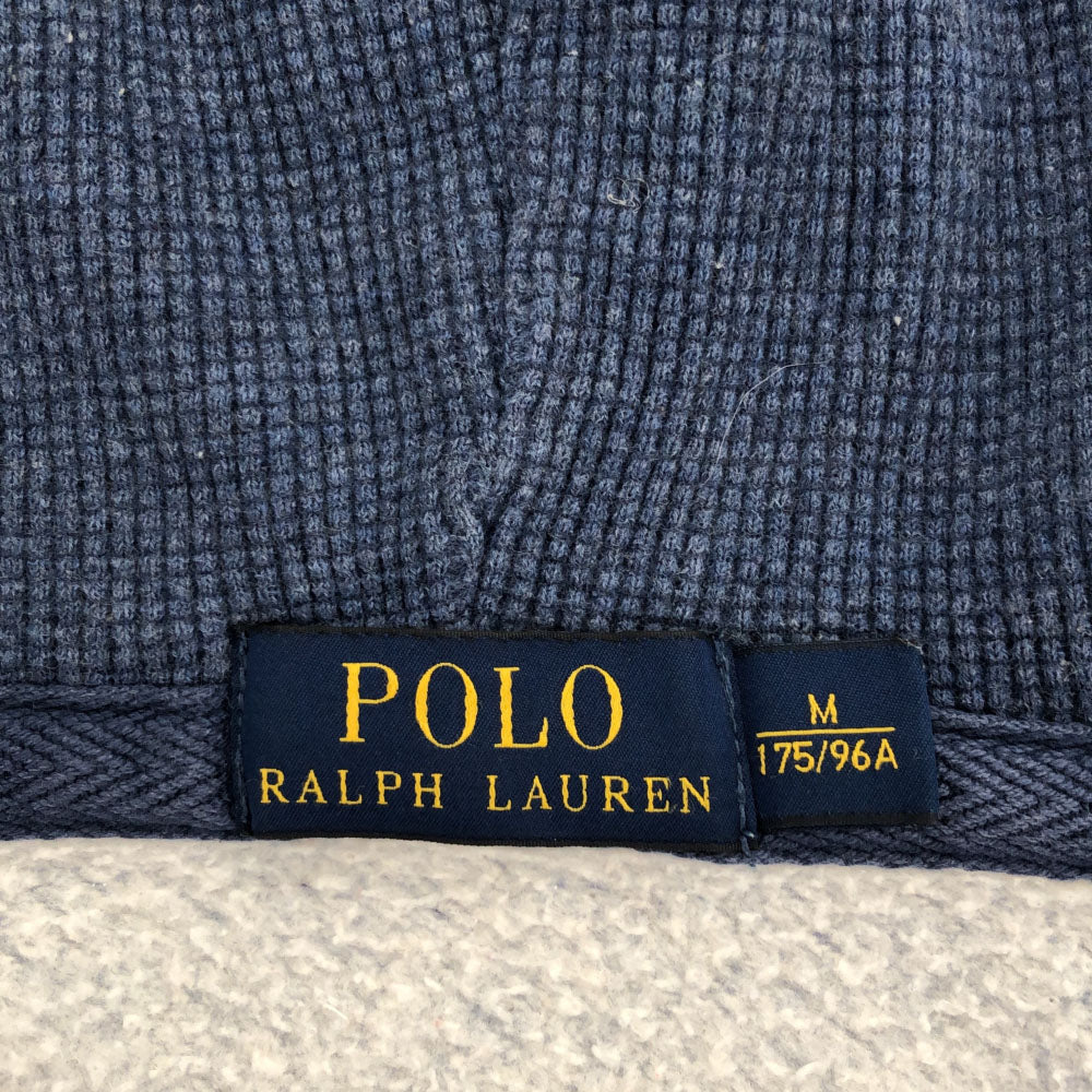 ポロラルフローレン 長袖 ジップパーカー M ブルー系 POLO RALPH LAUREN 裏起毛 メンズ