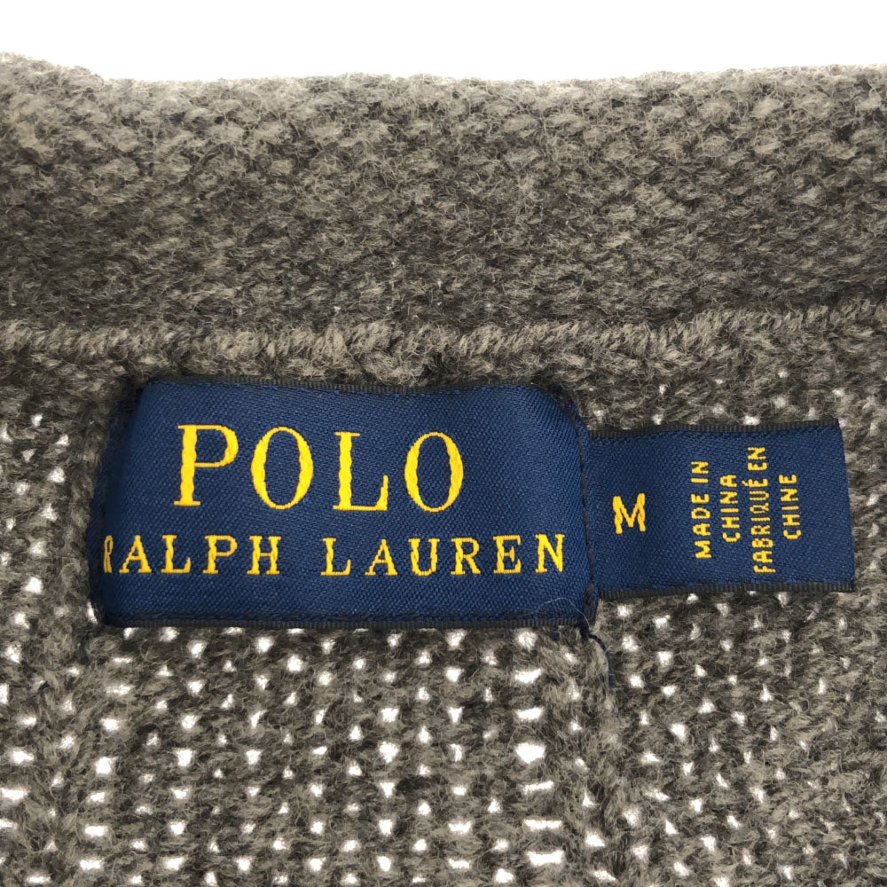 ポロラルフローレン カシミヤブレンド 長袖 ケーブル編み ニット M グレー POLO RALPH LAUREN セーター メンズ