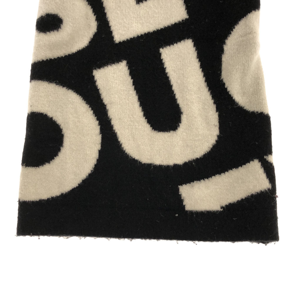 Desigual デシグアル 総柄 長袖 ボトルネック セーター M ブラック×ホワイト ニット メンズ