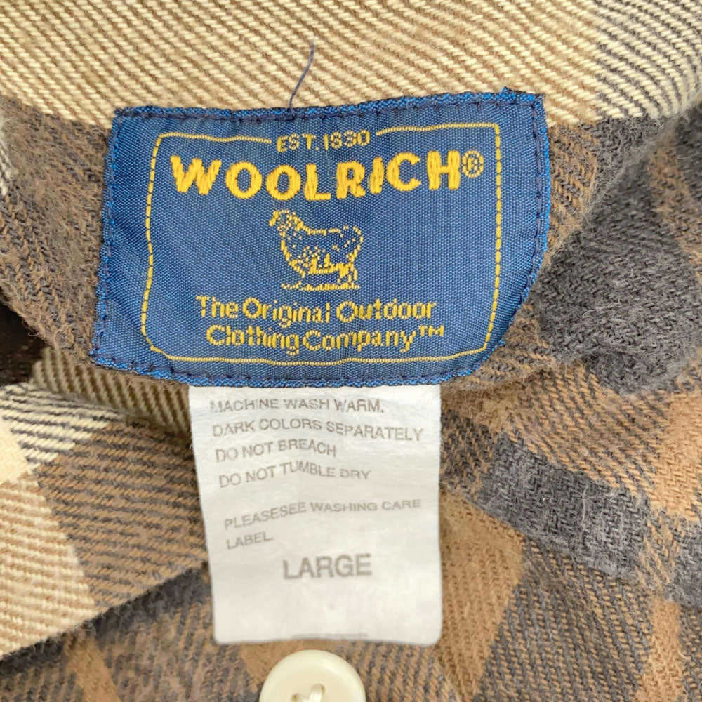 ウールリッチ チェック 長袖 ネルシャツ L ブラウン系 WOOLRICH メンズ