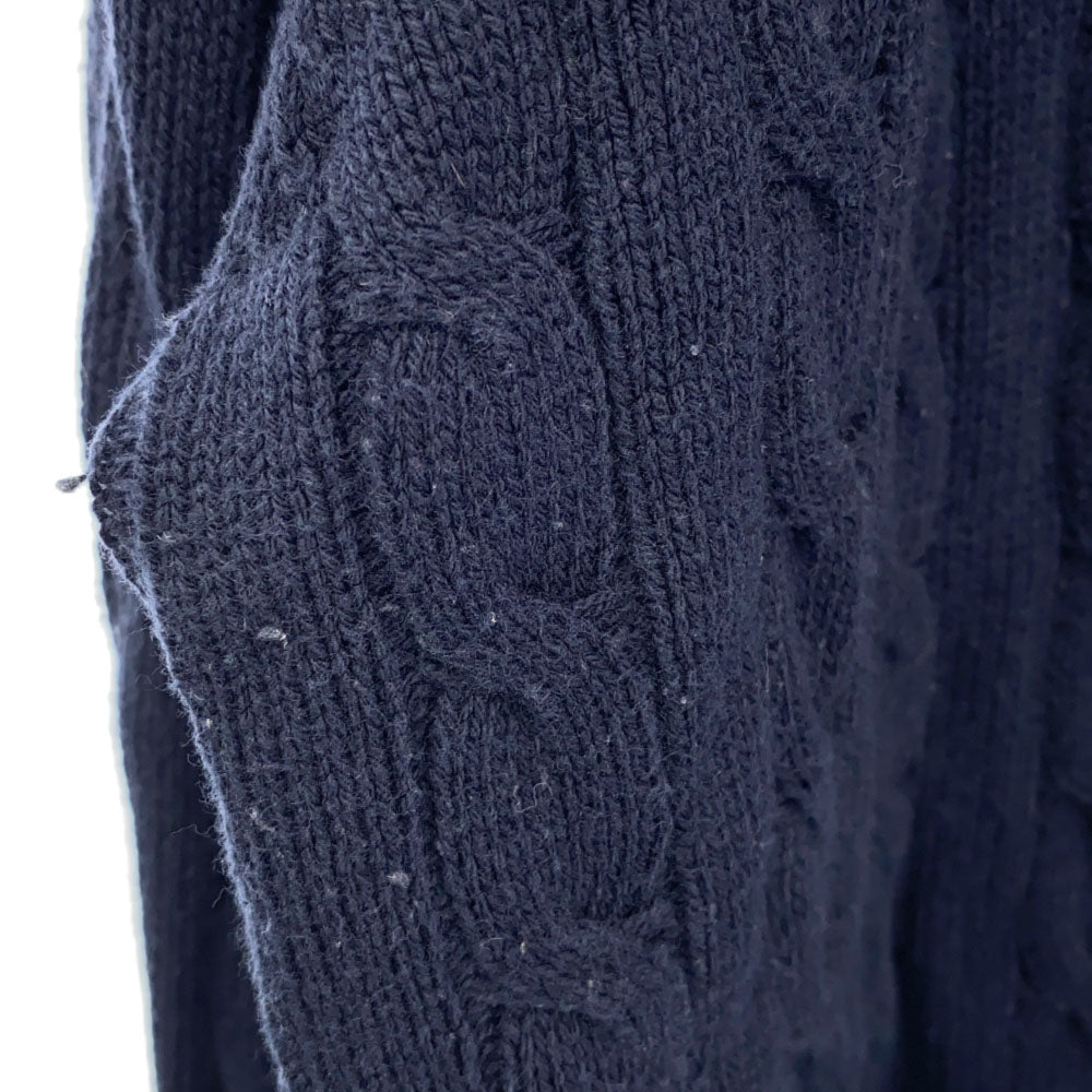 LACOSTE ラコステ ケーブル編み 長袖 セーター L ネイビー ニット メンズ