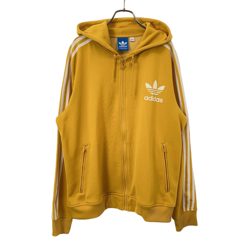 アディダス トレフォイルロゴ 長袖 ジップパーカー L イエロー adidas メンズ