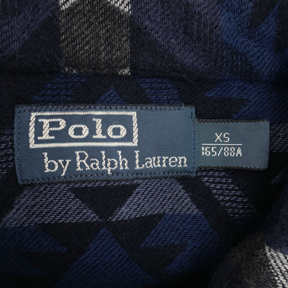 Polo by Ralph Lauren ポロバイラルフローレン 総柄 長袖 コットンシャツ XS ネイビー メンズ