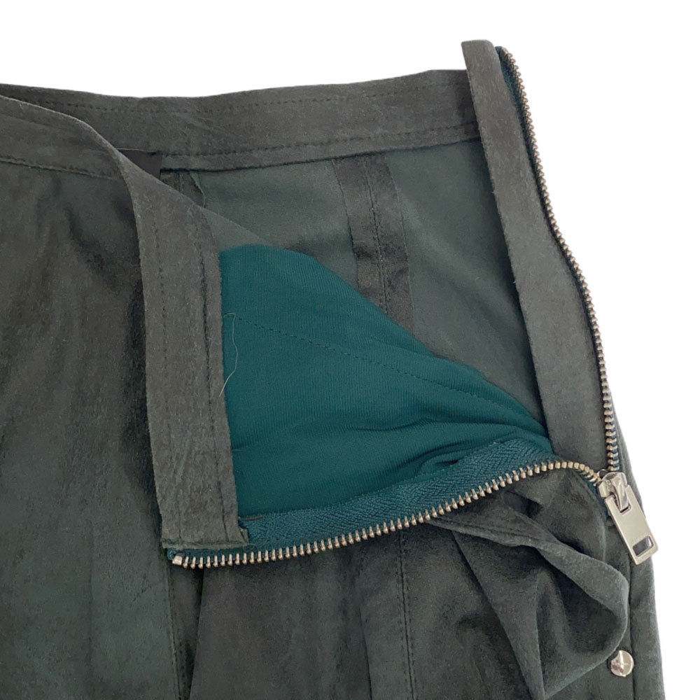 DIESEL ディーゼル ヒョウ柄 アニマル ミディ丈 フレアスカート 23 グリーン サイドジップ レディース