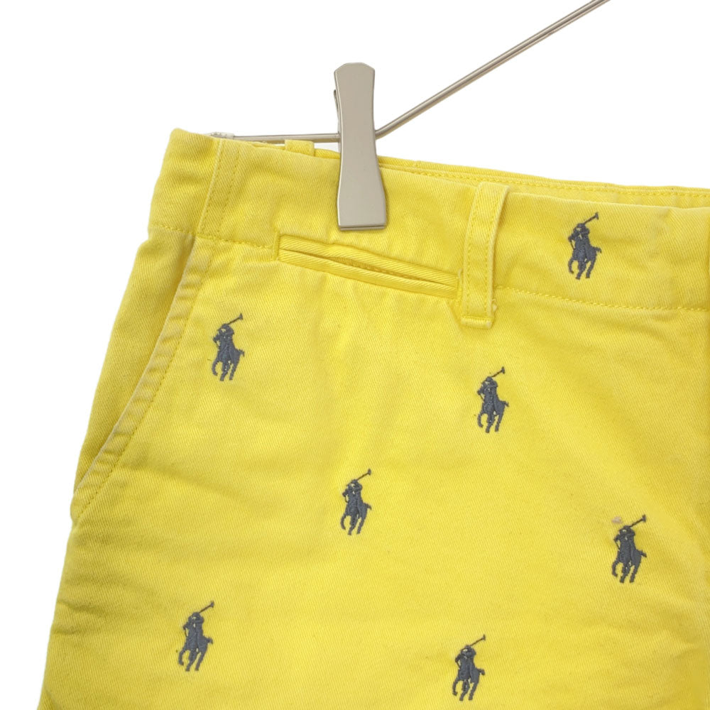 ラルフローレンスポーツ 総柄 ショートパンツ 4 イエロー RALPH LAUREN SPORT レディース