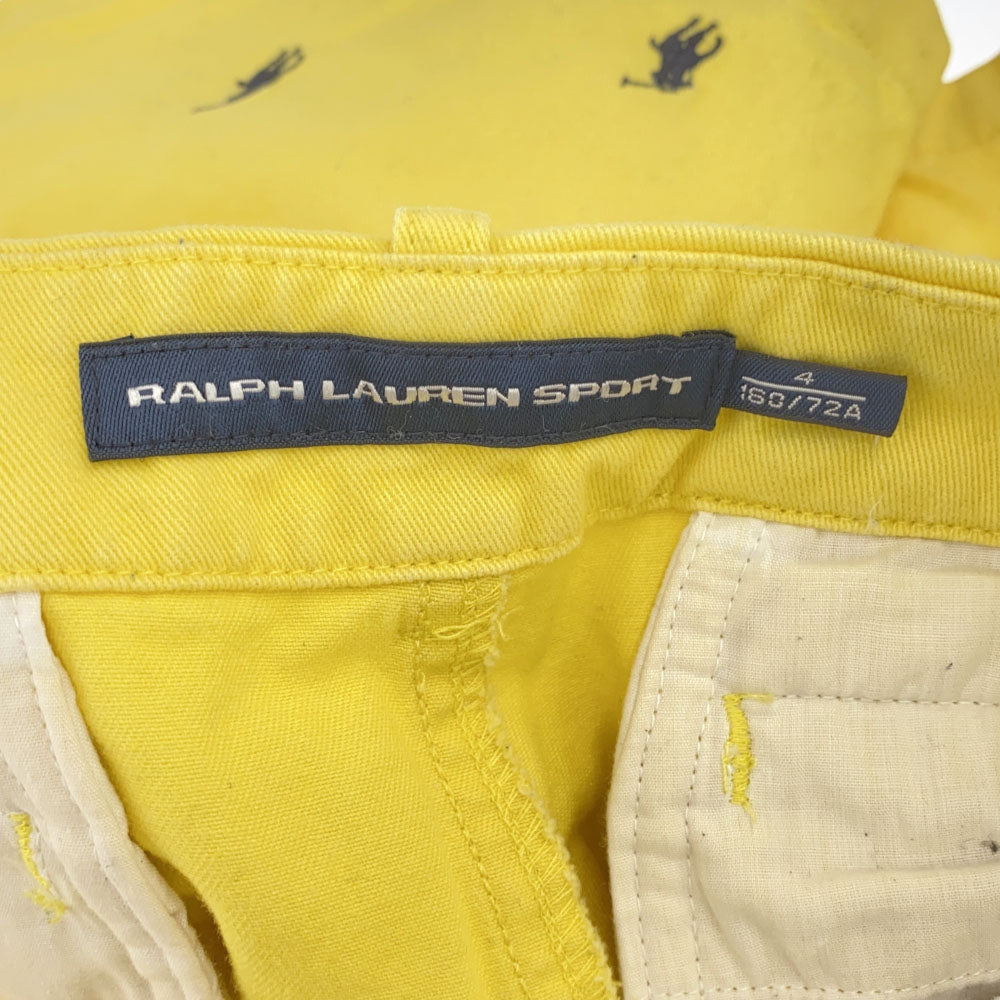 ラルフローレンスポーツ 総柄 ショートパンツ 4 イエロー RALPH LAUREN SPORT レディース