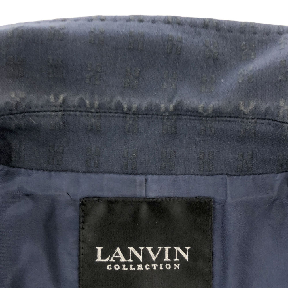 LANVIN LA COLLECTION ランバンコレクション 日本製 格子柄 長袖 テーラードジャケット 38 ネイビー レディース