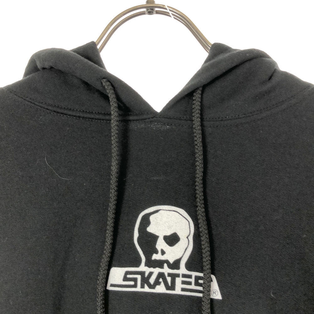 スカルスケーツ カナダ製 ロゴプリント 長袖 スウェットパーカー S ブラック プルオーバー スケートボード 裏起毛 カンガルーポケット メンズ