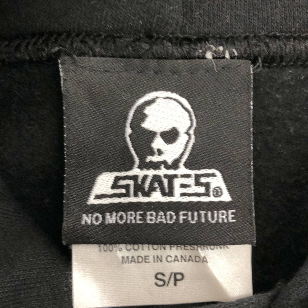 スカルスケーツ カナダ製 ロゴプリント 長袖 スウェットパーカー S ブラック プルオーバー スケートボード 裏起毛 カンガルーポケット メンズ