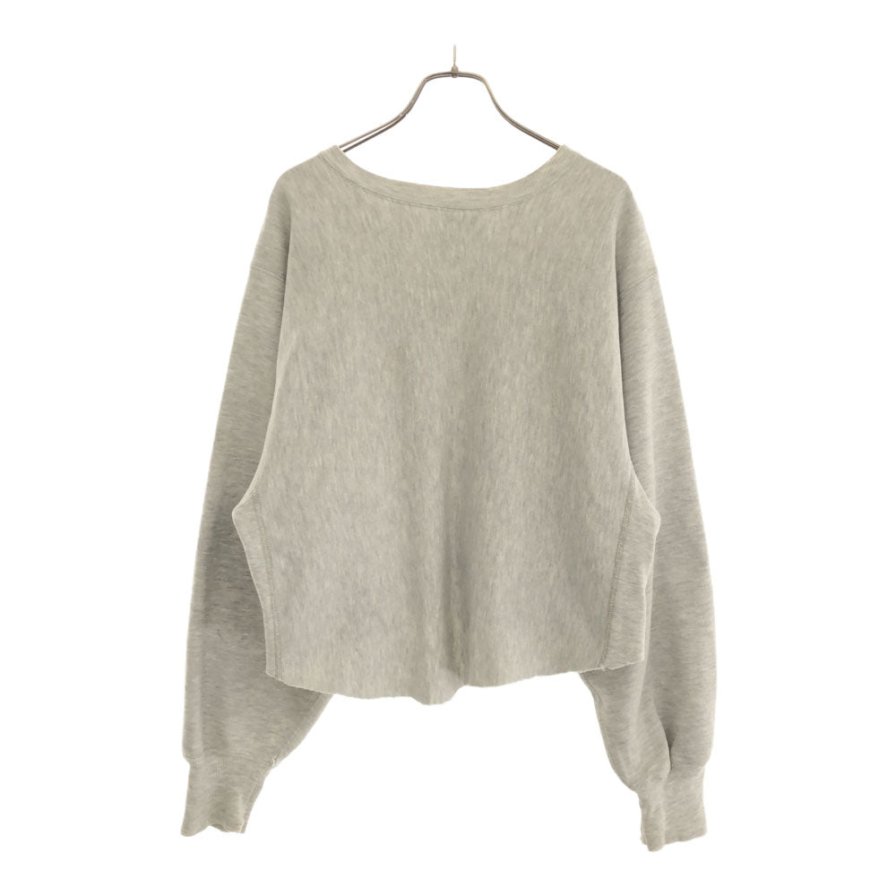 Champion チャンピオン 90s USA製 刺繍タグ オールド 3段 リバースウィーブ プリント 長袖 トレーナー L グレー 裏起毛 メンズ