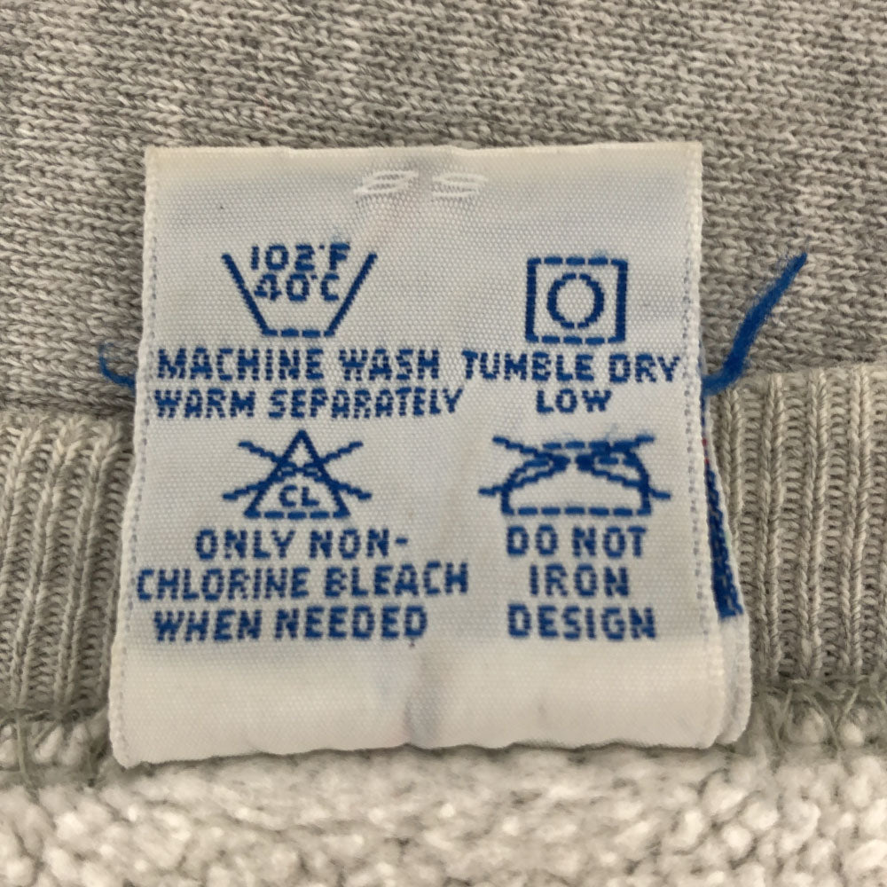 Champion チャンピオン 90s USA製 刺繍タグ オールド 3段 リバースウィーブ プリント 長袖 トレーナー L グレー 裏起毛 メンズ