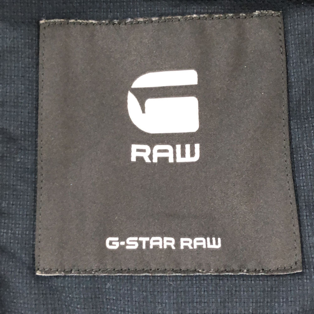 ジースターロゥ ロゴ ステンカラーコート XXS ネイビー G-STAR RAW 比翼ボタン 裏メッシュ メンズ