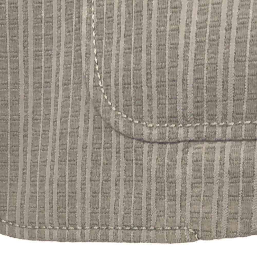 LANVIN ランバン ストライプ テーラードジャケット R46-44 グレー オールド メンズ