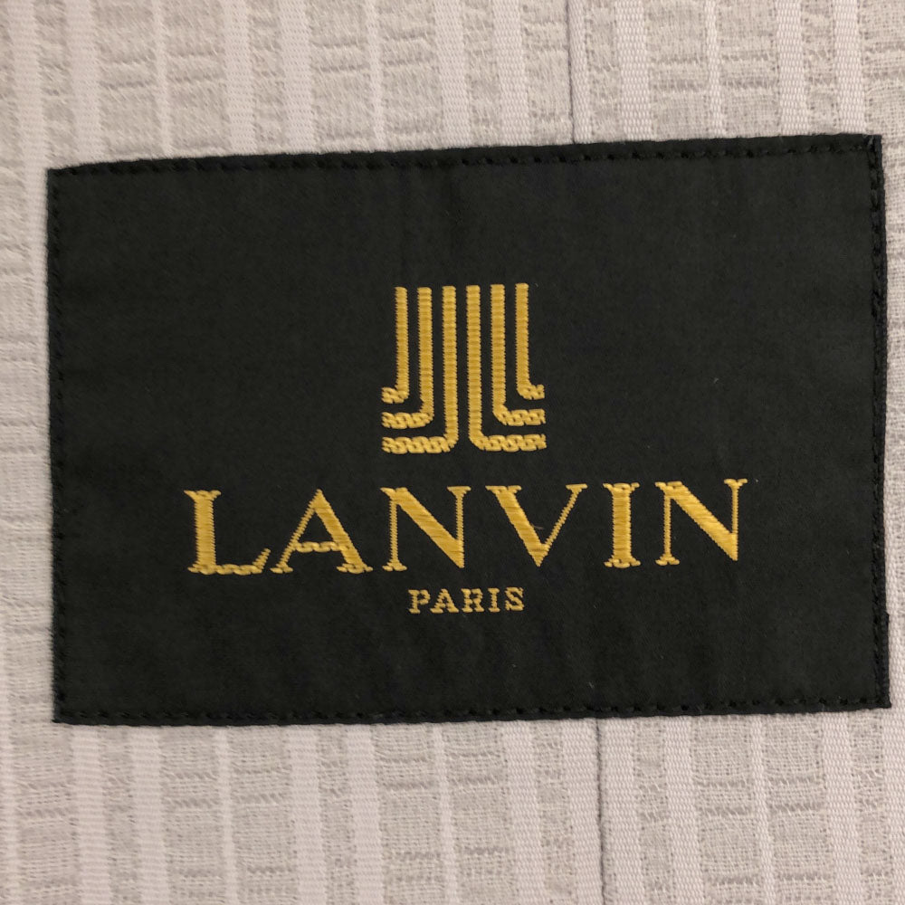 ランバン ストライプ テーラードジャケット R46-44 グレー LANVIN オールド メンズ