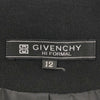 ジバンシー 90s ノーカラージャケット 12 ブラック Givenchy ダブル オールド レディース