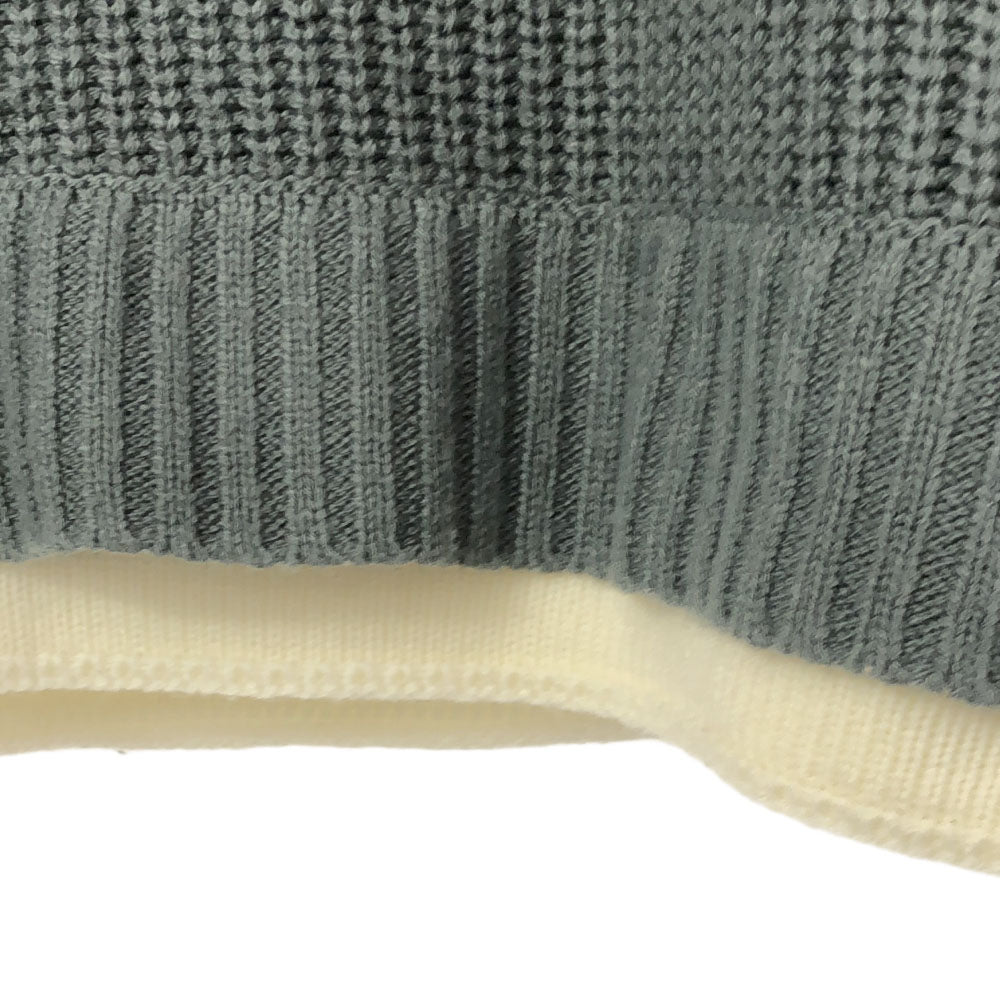 ジャバ 長袖 レイヤードデザイン セーター M グレー×ホワイト JaVa ニット レディース