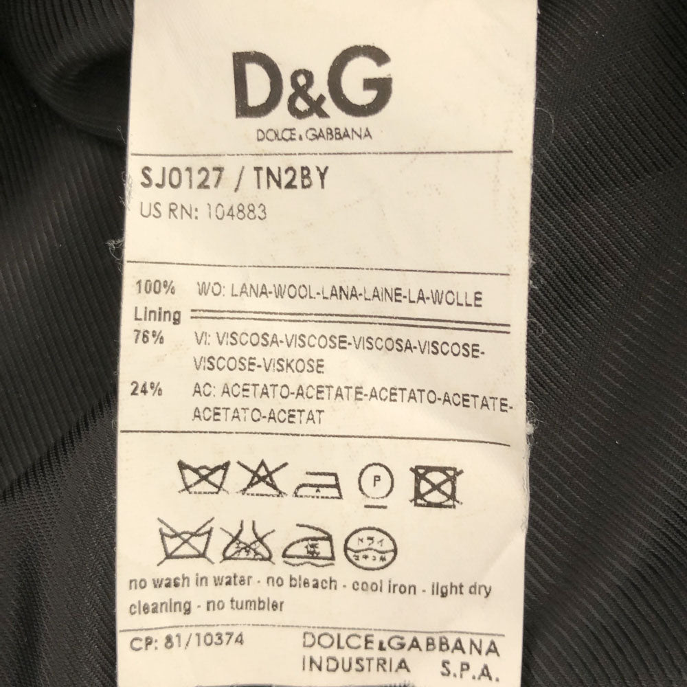 DOLCE&GABBANA ドルチェアンドガッバーナ ストライプ テーラードジャケット 42 ネイビー メンズ