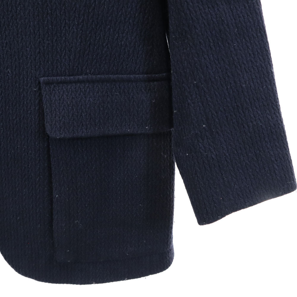 Emporio Armani エンポリオアルマーニ 90s ウール ノーカラージャケット 38 ネイビー オールド レディース