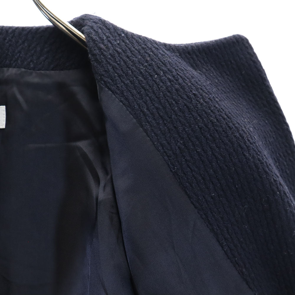 Emporio Armani エンポリオアルマーニ 90s ウール ノーカラージャケット 38 ネイビー オールド レディース