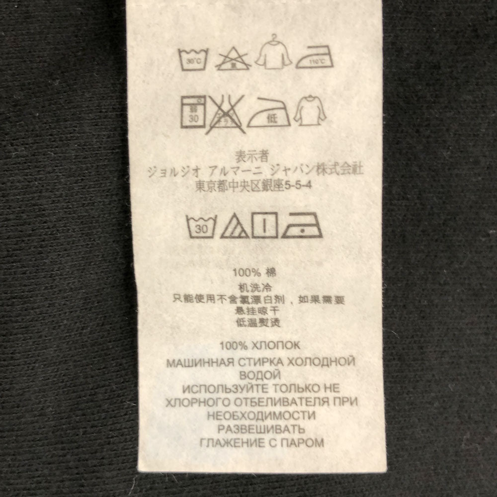 ARMANI EXCHANGE アルマーニエクスチェンジ ロゴプリント 長袖 スウェット ジップパーカー S ブラック メンズ