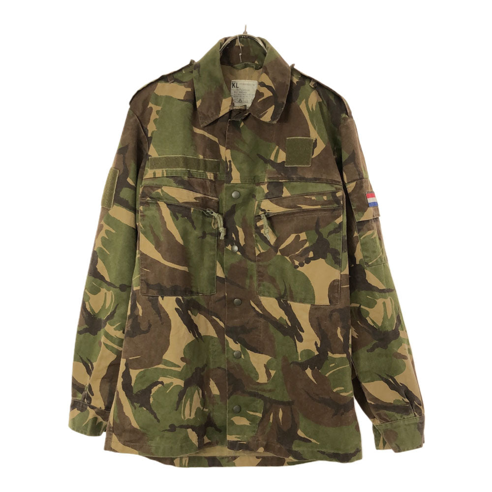 90s KL オランダ軍 迷彩 長袖 ミリタリージャケット カーキ オールド メンズ