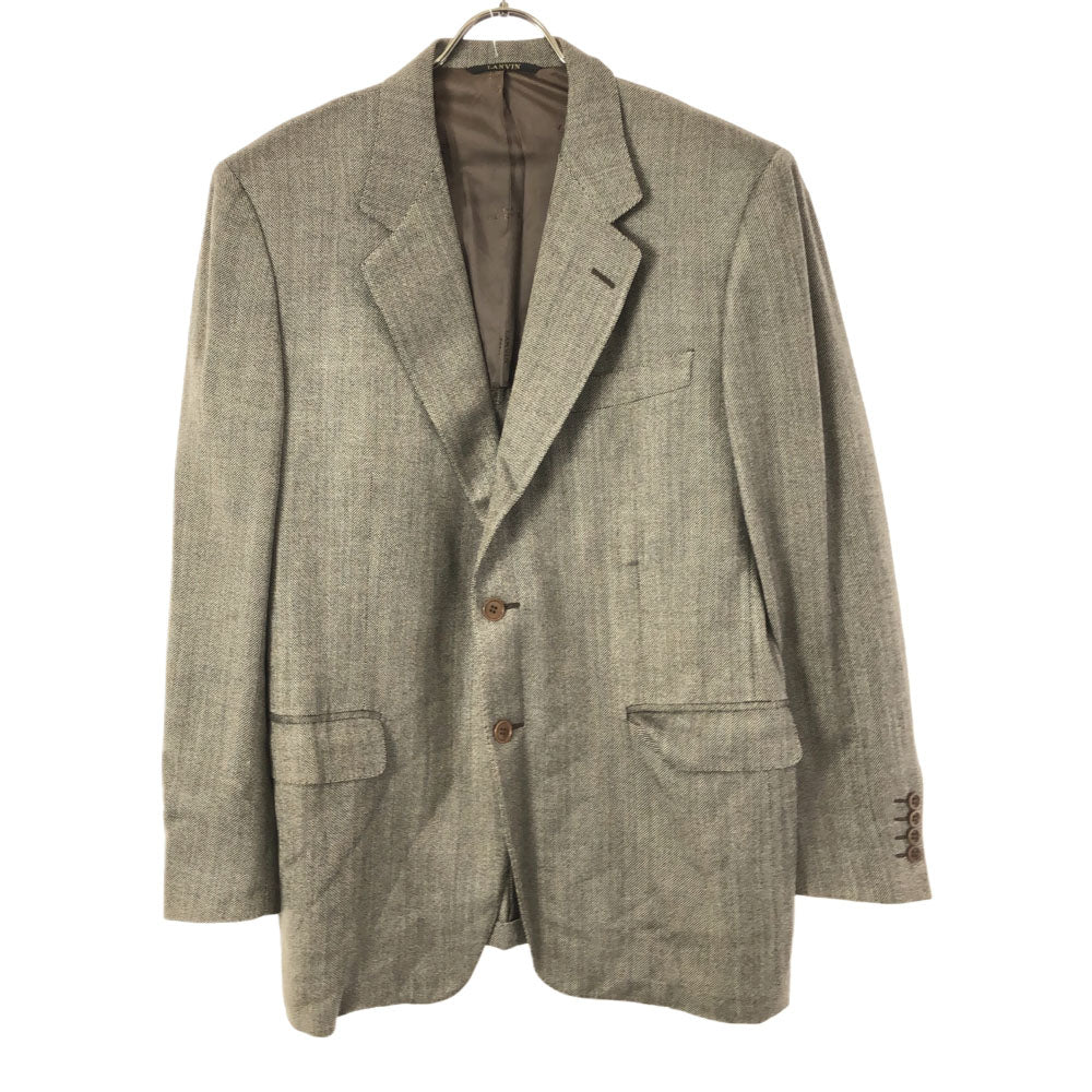 ランバンクラシック シルクブレンド テーラードジャケット ブラウン系 オールド メンズ