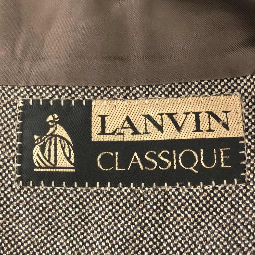 ランバンクラシック シルクブレンド テーラードジャケット ブラウン系 LANVIN CLASSIQUE オールド メンズ