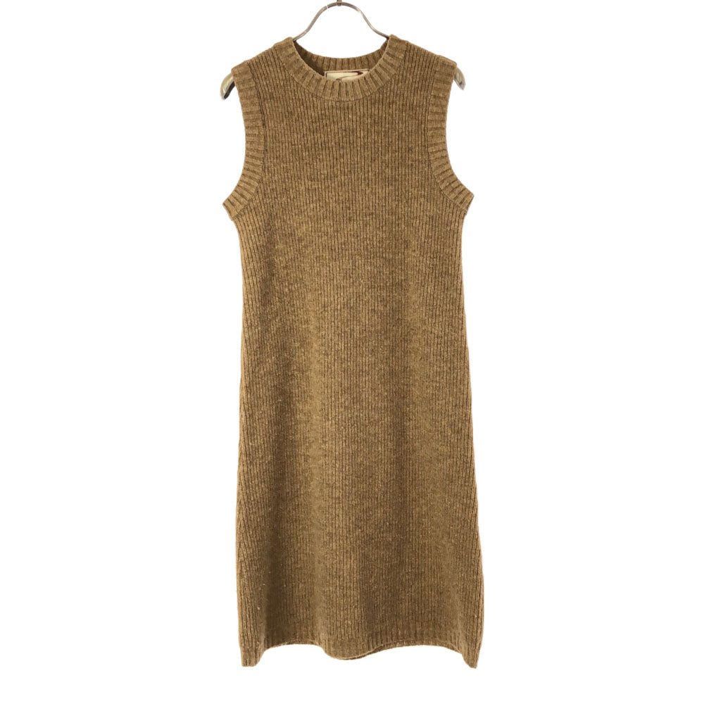 ビューティビースト 日本製 ウールブレンド ノースリーブ ニット ワンピース 1 ブラウン系 レディース