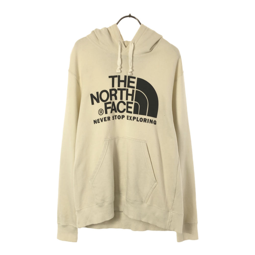 ザノースフェイス NT61801X ロゴプリント 長袖 スウェットパーカー S ホワイト系 THE NORTH FACE プルオーバー トレーナー メンズ