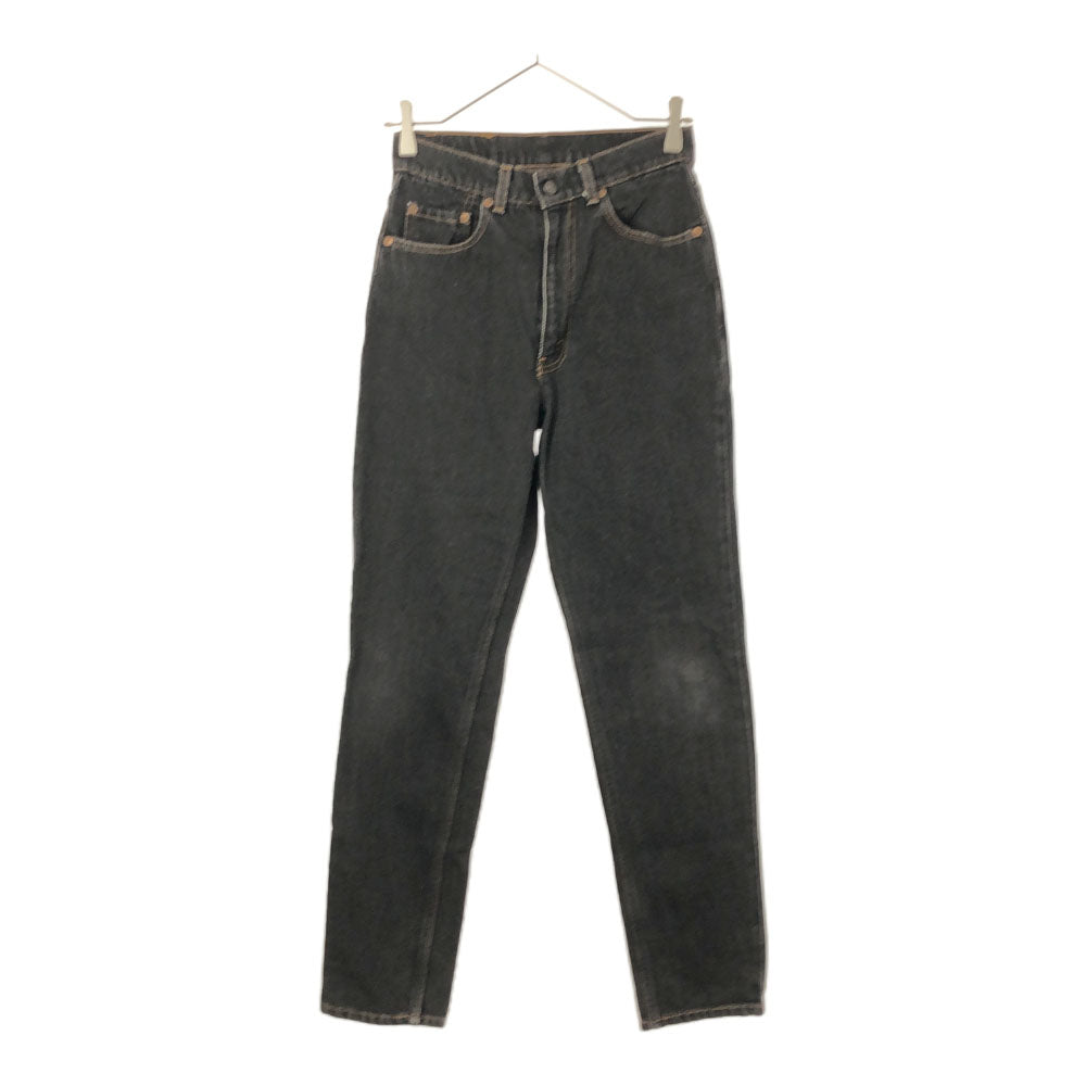 リーバイストラウスアンドコー 90s 日本製 テーパードデニムパンツ 26 ブラック系 オールド ヴィンテージ レディース