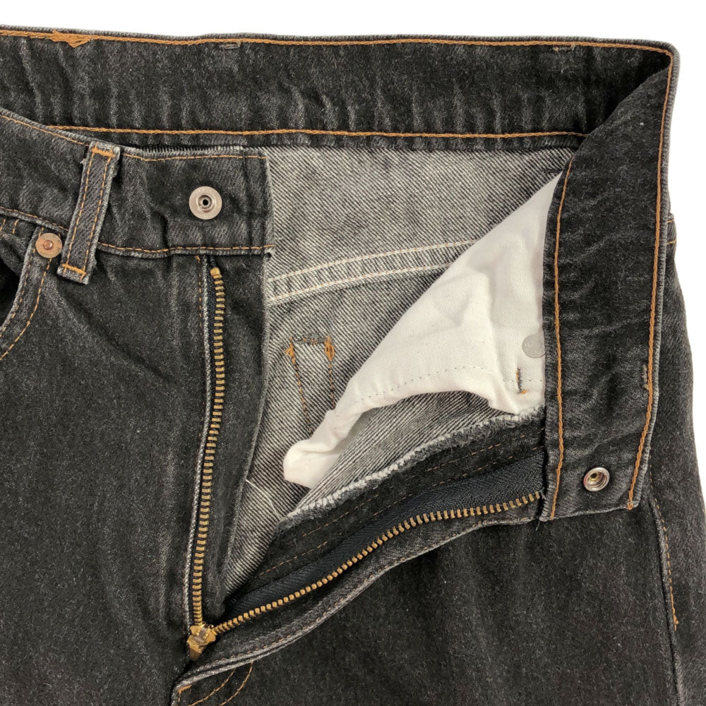 リーバイストラウスアンドコー 90s 日本製 テーパードデニムパンツ 26 ブラック系 オールド ヴィンテージ レディース