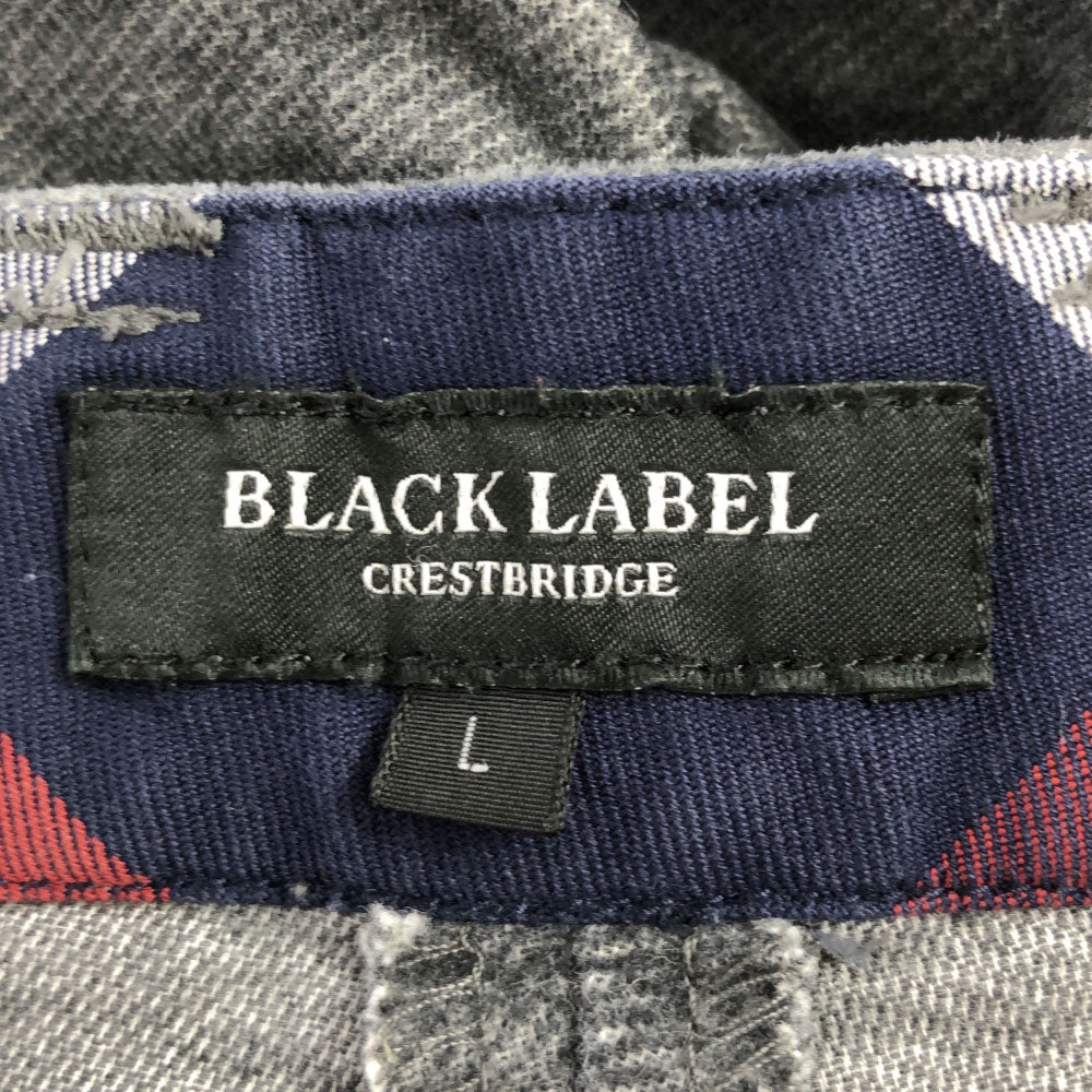 ブラックレーベルクレストブリッジ 三陽商会 タック パンツ L グレー BLACK LABEL CRESTBRIDGE メンズ