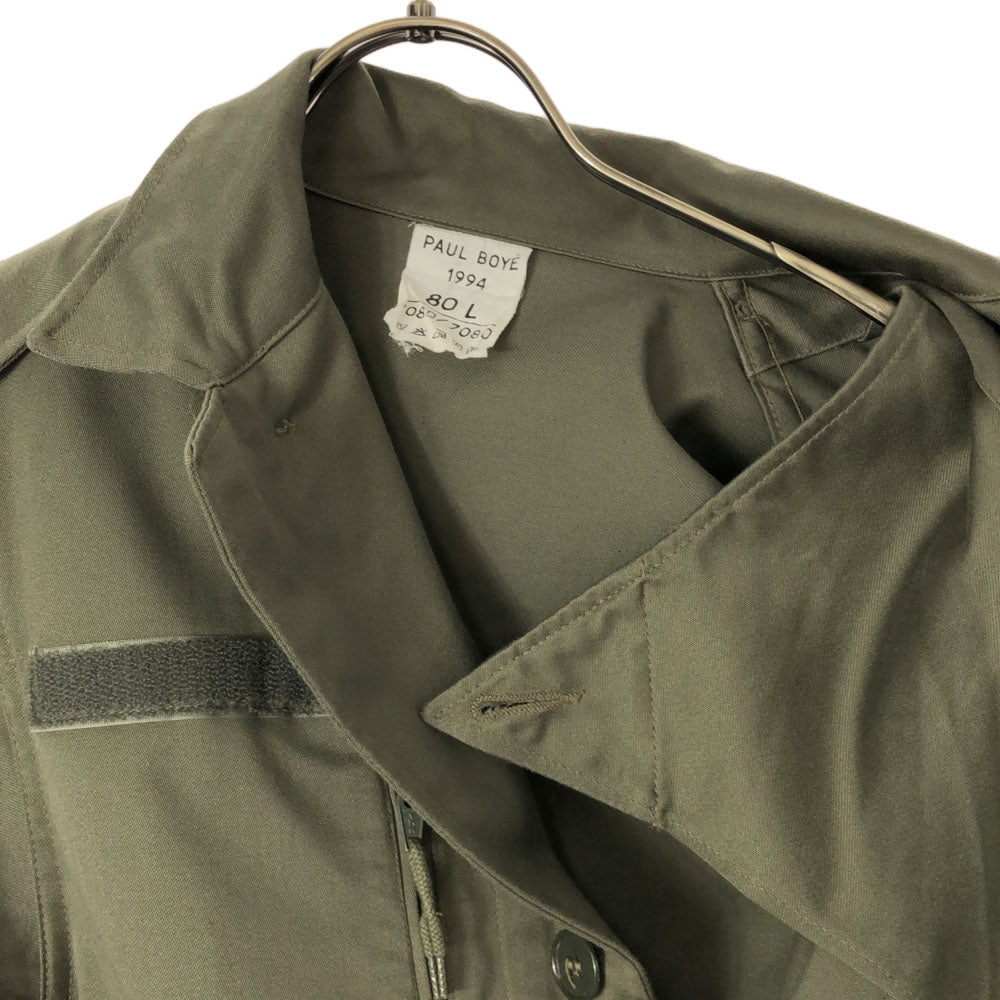 FRENCH ARMY フランス軍 90s F2ジャケット オールド 長袖 ミリタリージャケット カーキ 比翼ボタン メンズ