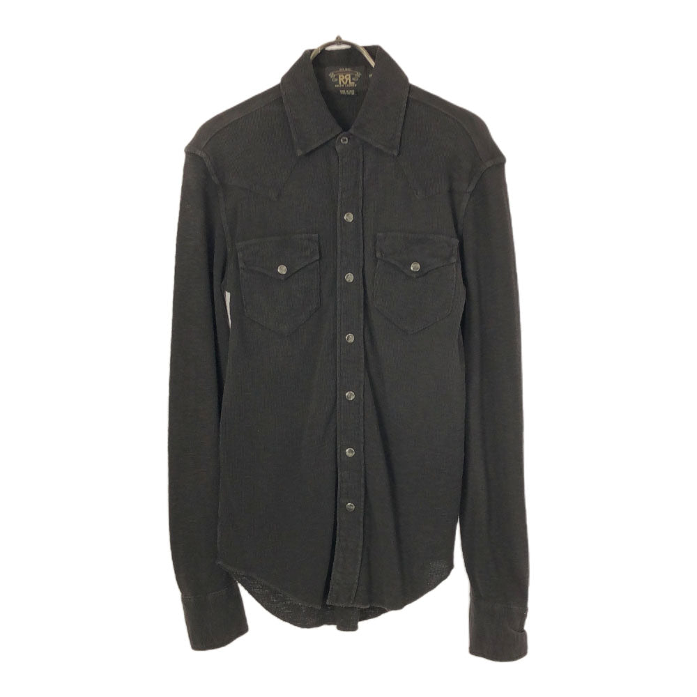 RRL ダブルアールエル 1ツ星 長袖 ウエスタンシャツ XXS ブラウン RALPH LAUREN メンズ