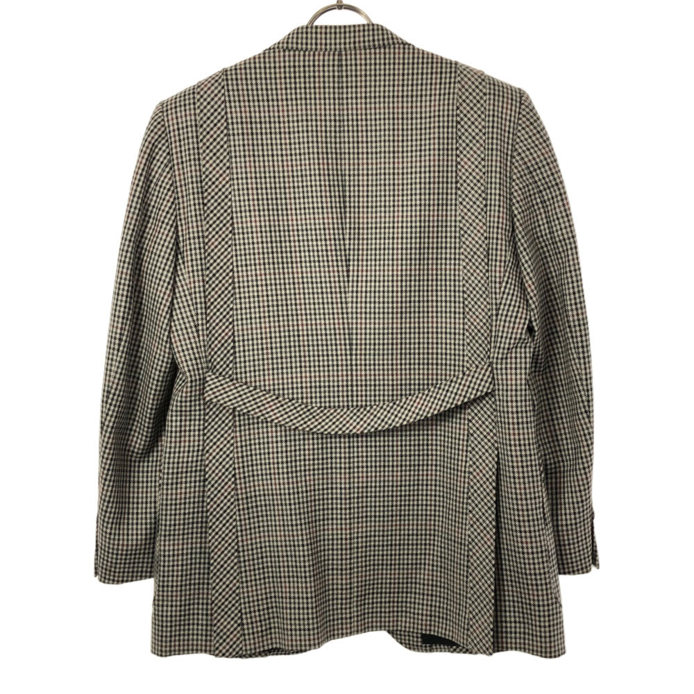 LANVIN ランバン ウール チェック柄 テーラードジャケット R50-46 メンズ