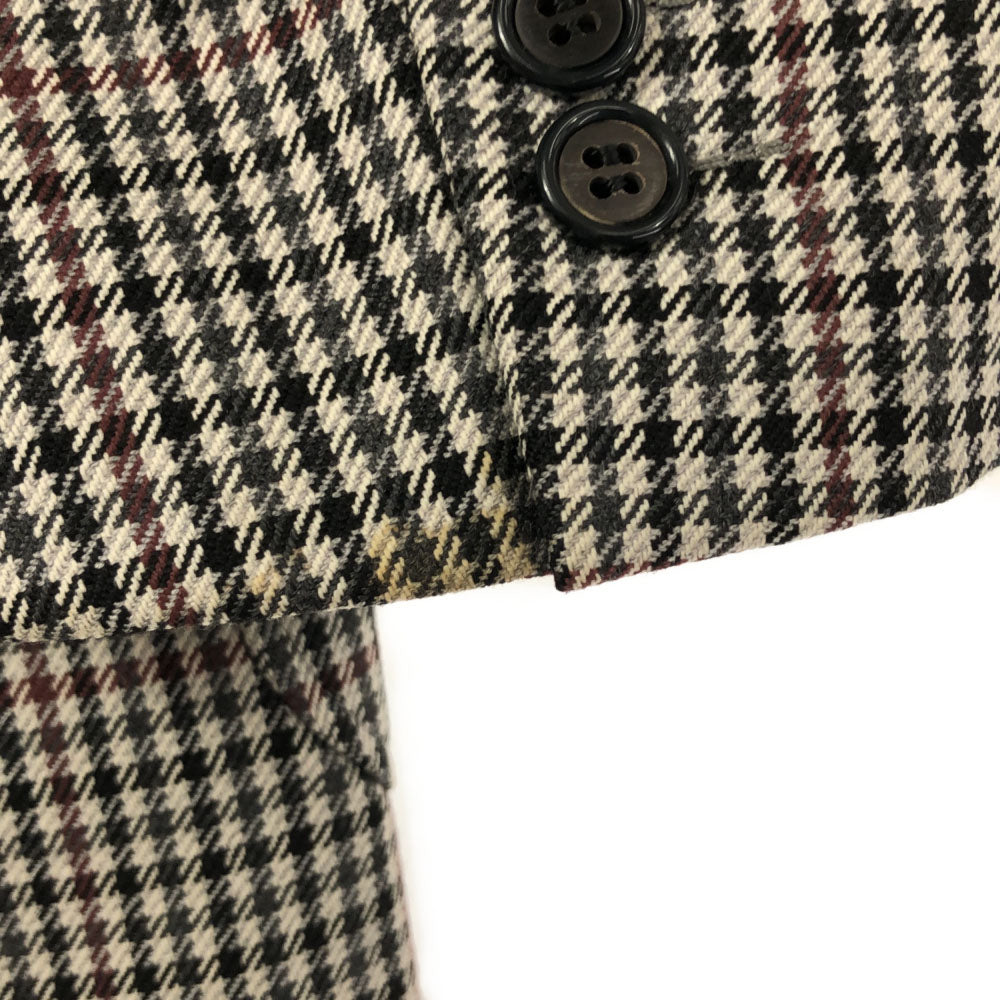LANVIN ランバン ウール チェック柄 テーラードジャケット R50-46 メンズ