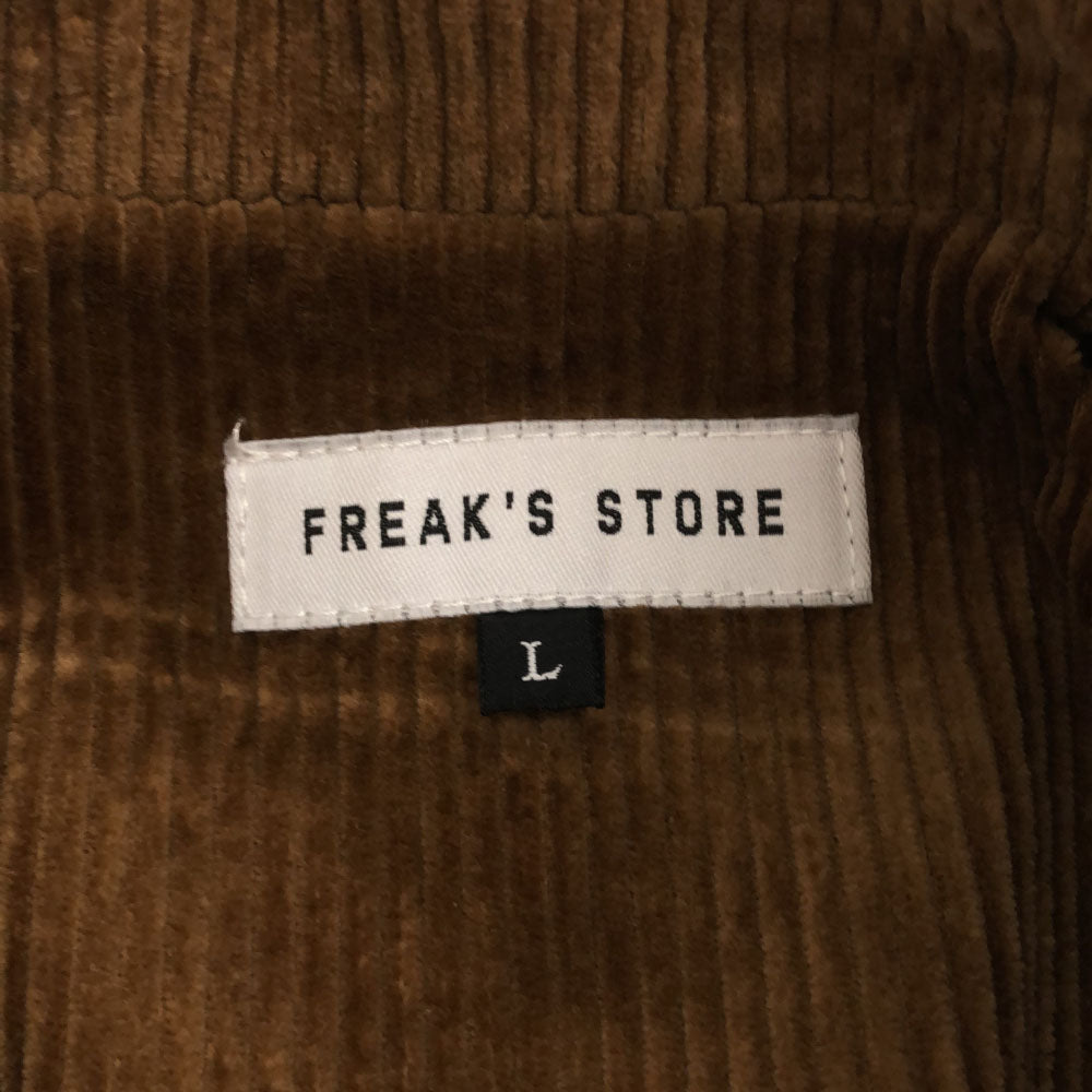 フリークスストア 長袖 コーデュロイ ロングコート L ブラウン FREAK'S STORE メンズ