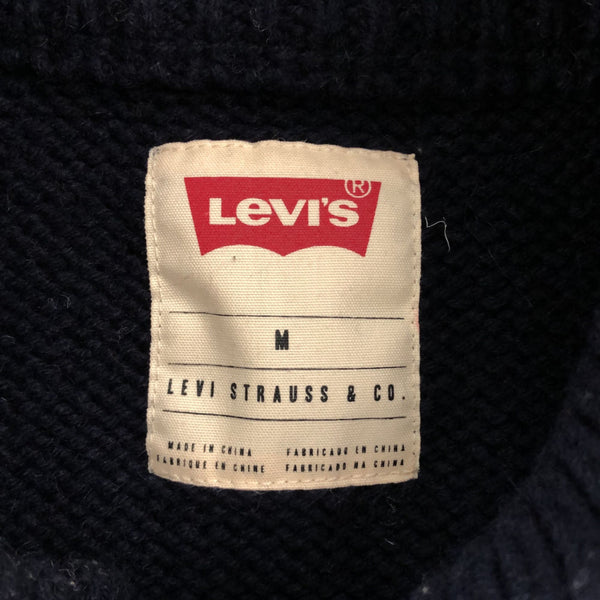 リーバイス ウールブレンド 長袖 セーター M ネイビー系 Levi's ニット メンズ