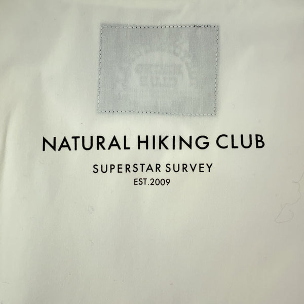 トウキョウナチュラルハイキングクラブ 日本製 バックロゴプリント 長袖 フードジャケット M ホワイト TOKYO NATURAL HIKING CLUB メンズ